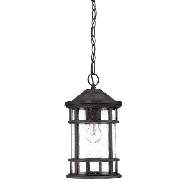 Estallar 15.25 x 8.75 x 8.75 in. Vista II 1-Light Black Coral Hanging Light ES3096980 - main